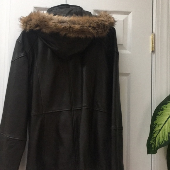 Worthington Brown leather coat - Picture 2 of 6